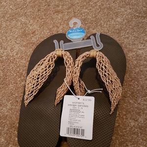 Wedge flip flops
